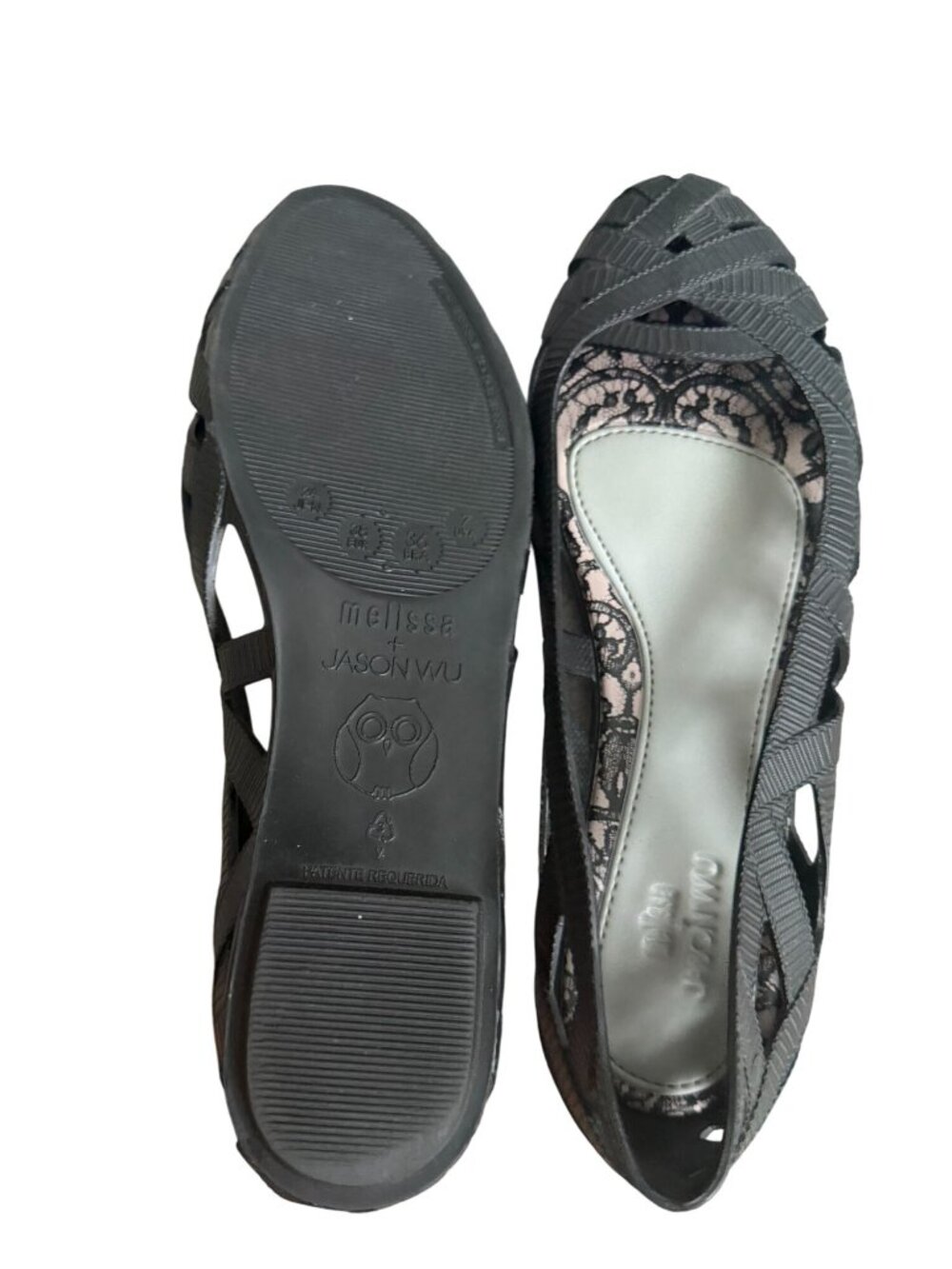 MELISSA x Jason Wu Black Sculpted Ballet Flats Size US 7 - Picture 3 of 7
